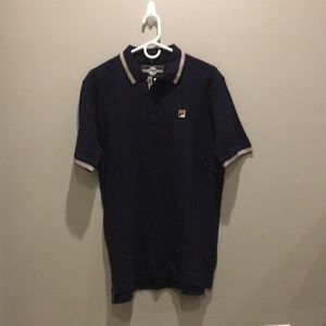 Fila men’s polo dark navy sz medium